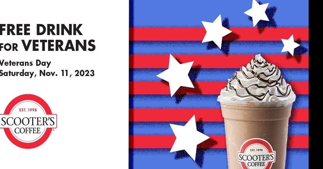 Scooter's Coffee offering free drinks to veterans on Veterans Day