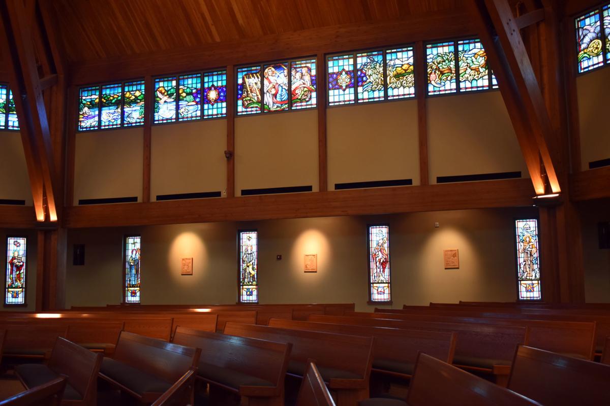 New stainedglass windows at St. Isidore showcase biblical symbols