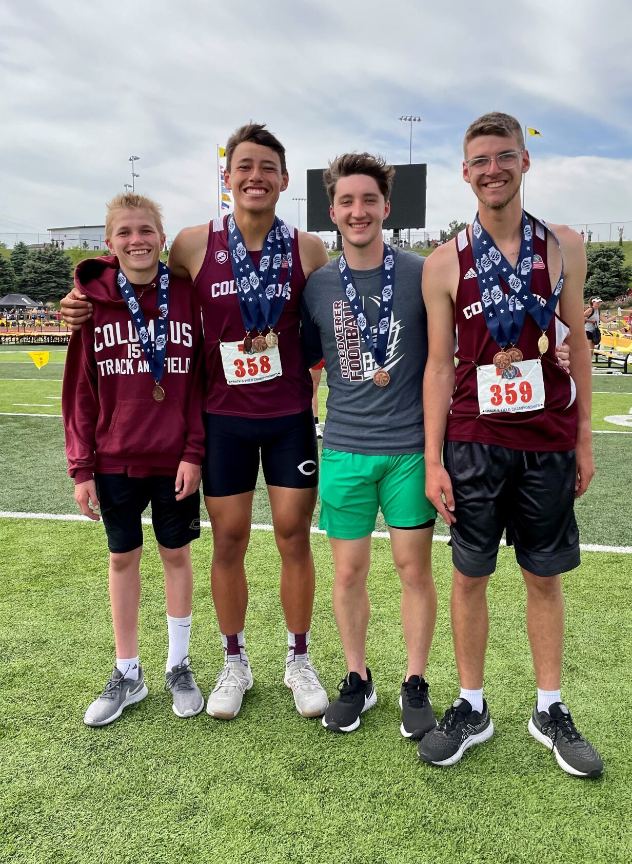 Columbus Unified Track and Field competing at state