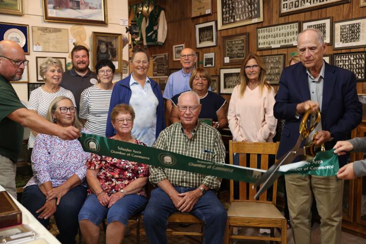 Schuyler Historical Society cutting the ribbon for 50 years