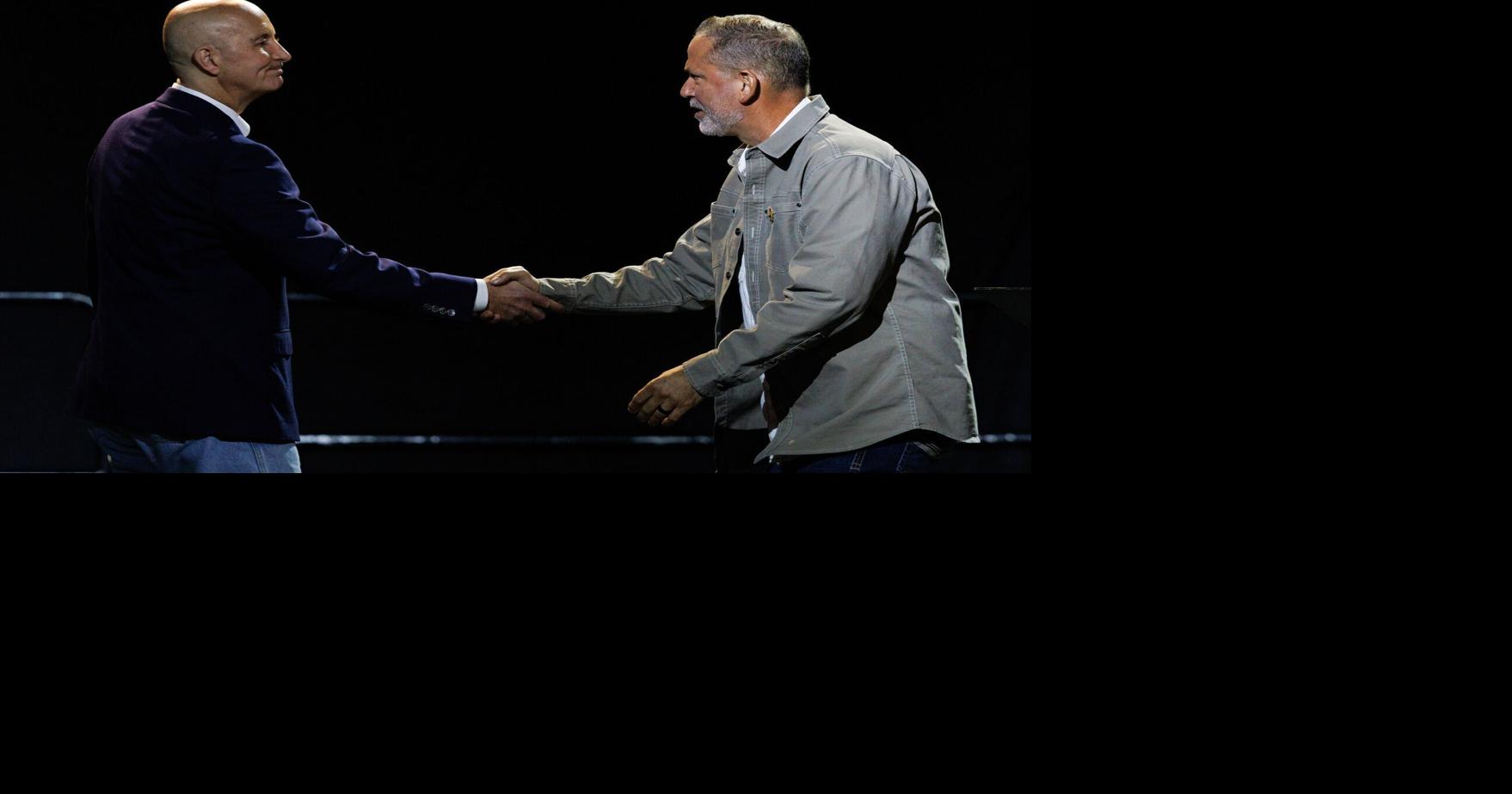 Photos: US Senate debate between Sen. Pete Ricketts and Dan Osborn Nikos Frazier World-Herald Photo/Video Editor Sep 1, 2026 Sep 1, 2026 Updated 4 mins ago