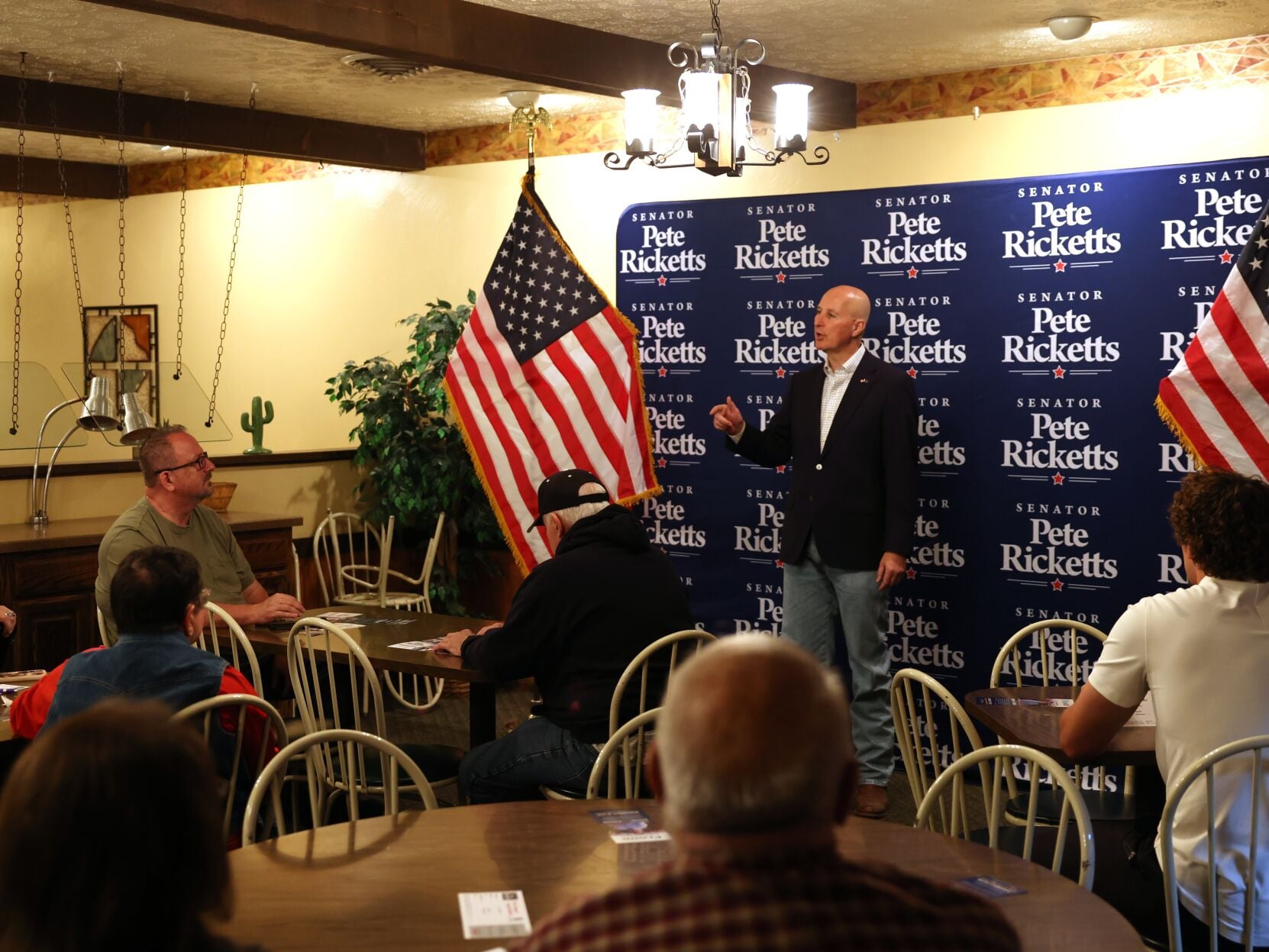 Pete Ricketts urges voter turnout in Columbus