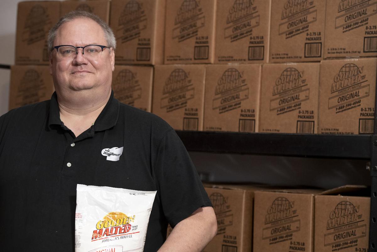 No irons in the fire Waffleman selling mix to make dough