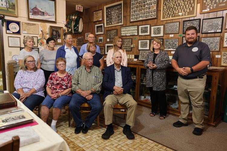 Schuyler Historical Society board with chamber representatives