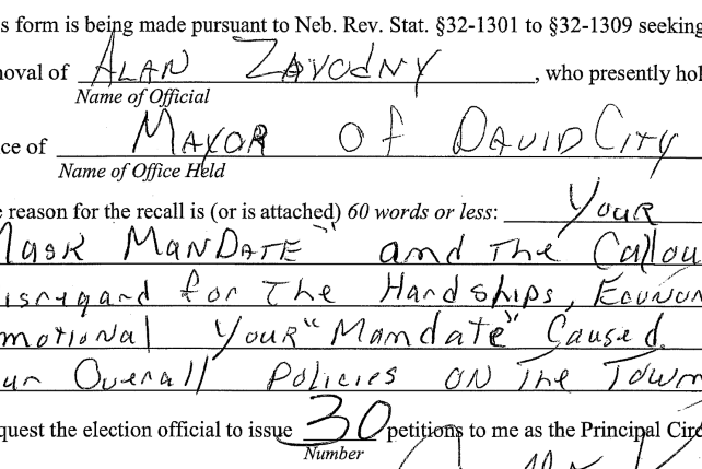 Recall petition