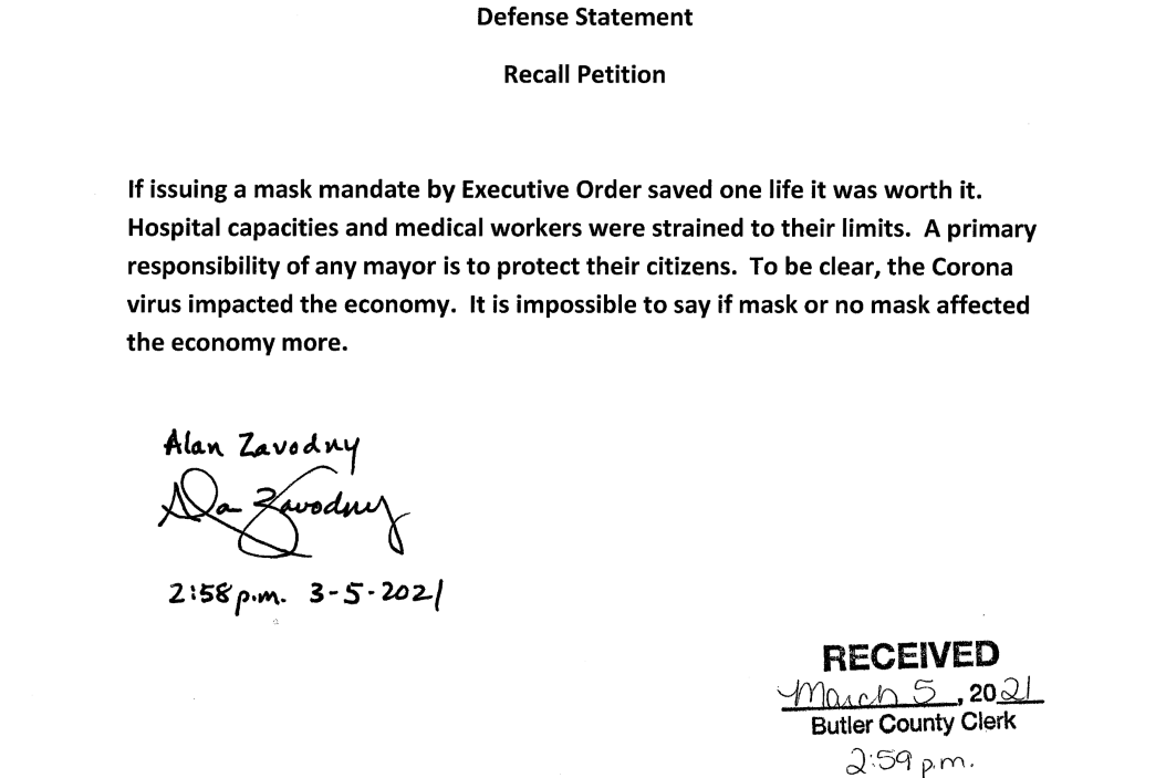 Zavodny defense statement