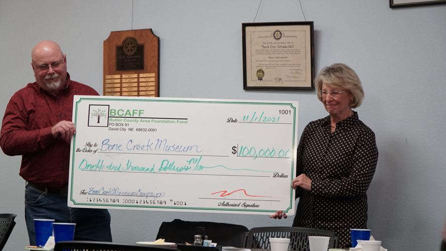 BCAFF check to Bone Creek Museum of Agrarian Art