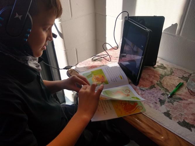 St. Mary's students read over Zoom 1
