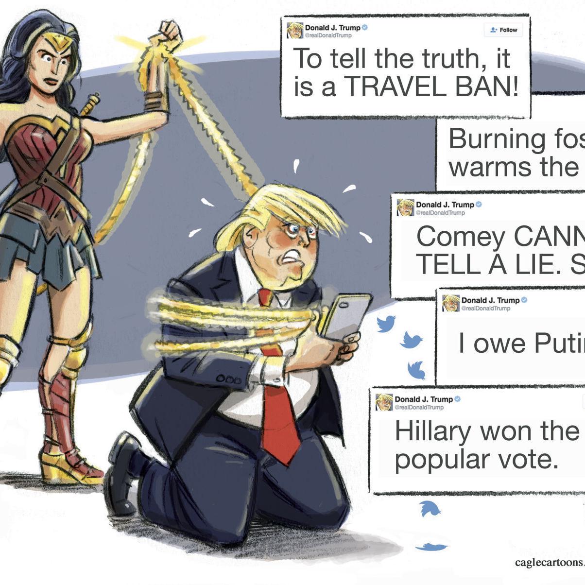 Wonder Woman Lassos Trump In R J Matson S Latest Political Cartoon Opinion Columbustelegram Com