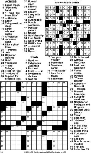 Crossword Puzzle Advice/Comics for January 3 2024 Community
