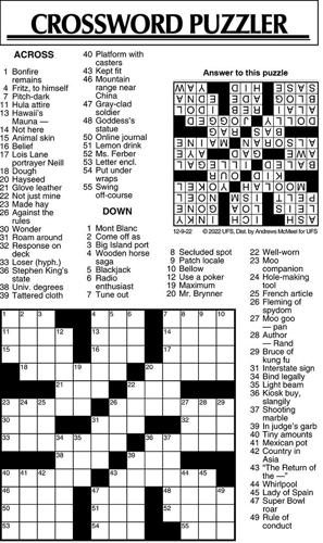 Crossword Puzzle, Advice/Comics for Dec. 9, 2022 | Community ...