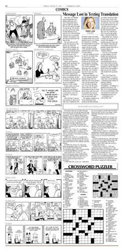 Crossword Puzzle, Advice/Comics for Aug. 12, 2022 | Community ...