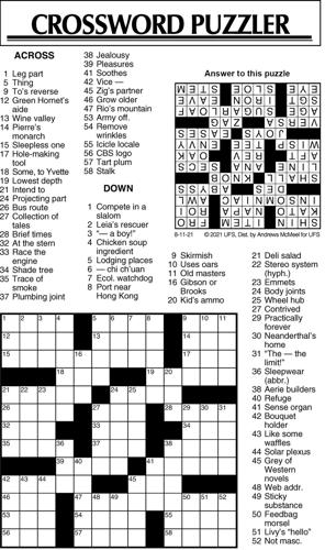 Crossword Puzzle, Advice/Comics for August 11, 2021 ...