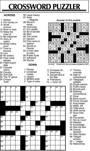 Crossword Puzzle, Advice/Comics for Dec. 14, 2022 | Community ...