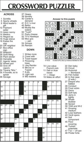 Crossword Puzzle, Advice/Comics for April 19, 2023 ...