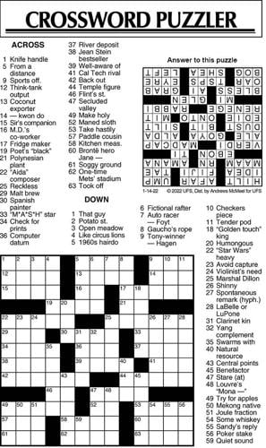Crossword Puzzle, Advice/Comics for Jan. 14, 2022 | Community ...