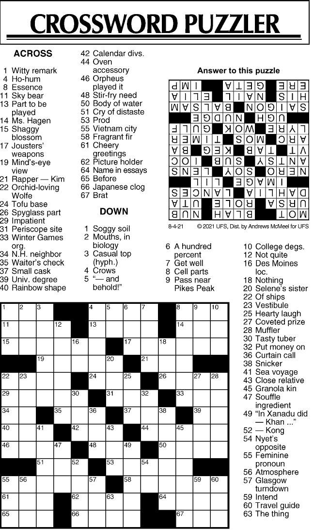 Puzzle 080421 Commercial News Com