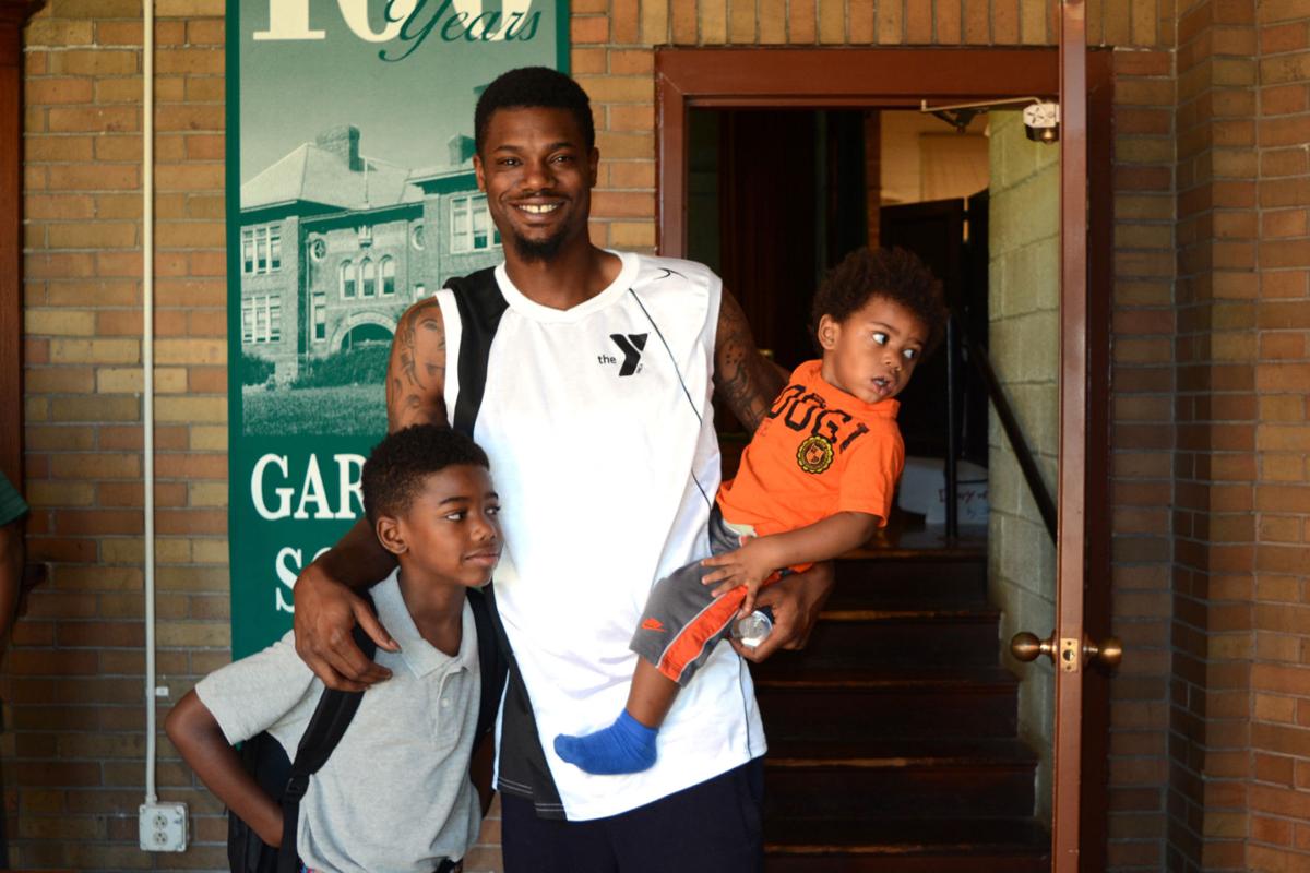 Fathers join children for first day of school