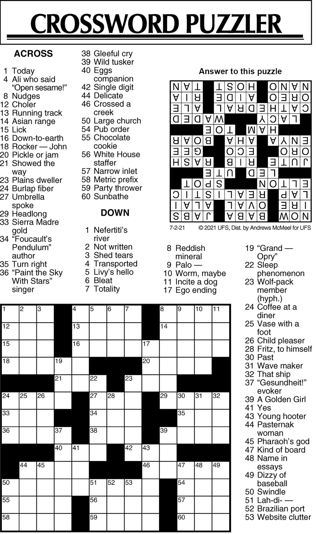 Crossword Puzzle Advice Comics For July 2 2021 Community Commercial News Com