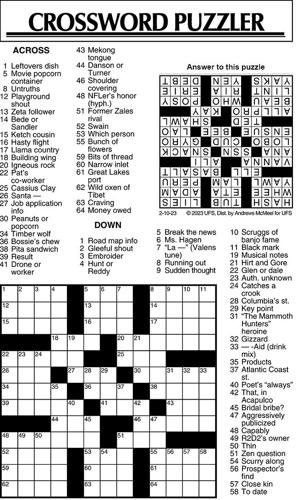 Crossword Puzzle Advice/Comics for Feb 10 2023 Community
