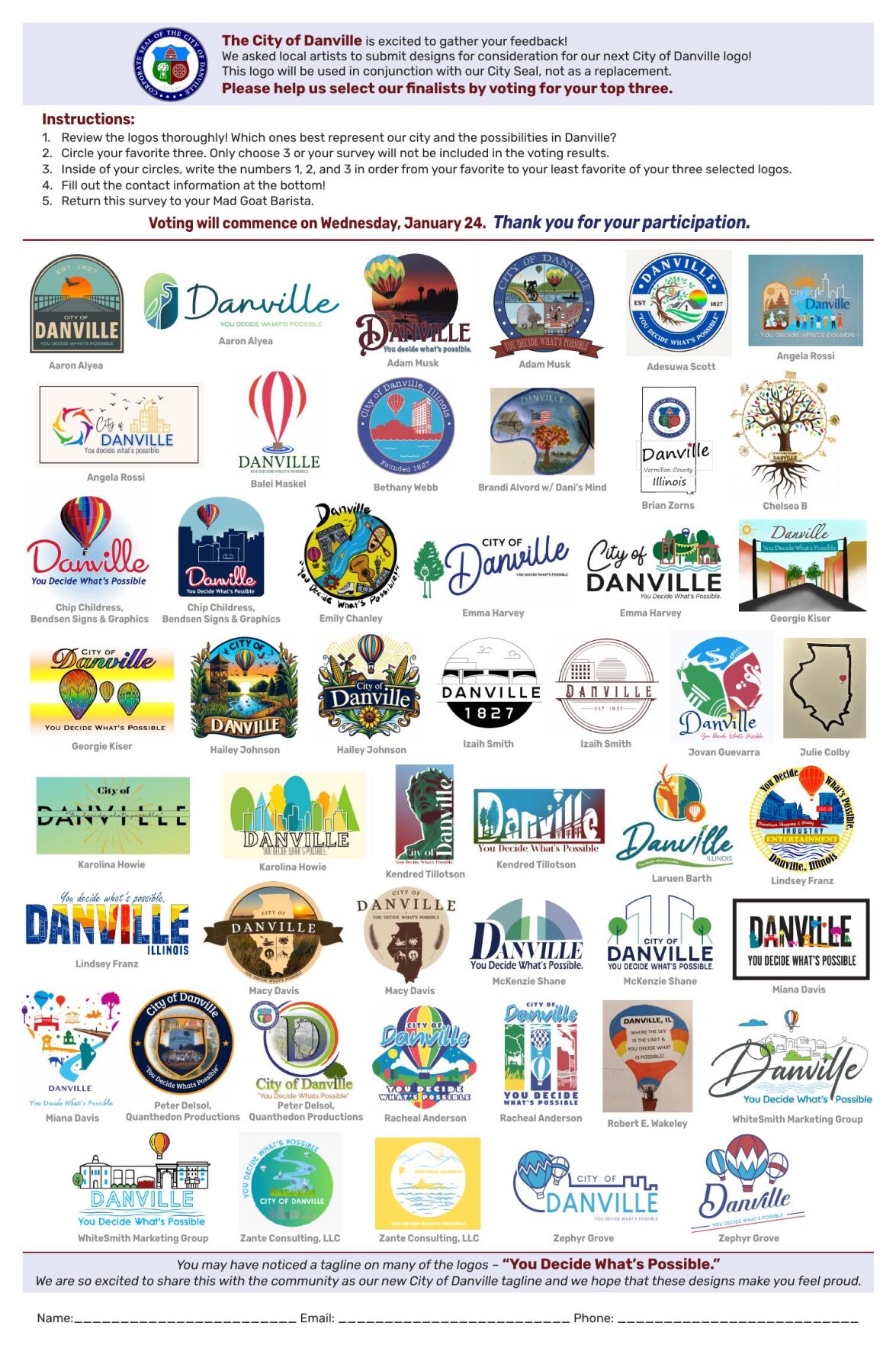 Danville logo contest