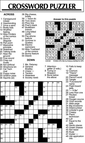 Crossword Puzzle, Advice/Comics for June 24, 2022 | Community ...