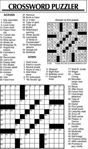 Crossword Puzzle, Advice/Comics for Feb. 2, 2022 | Community ...