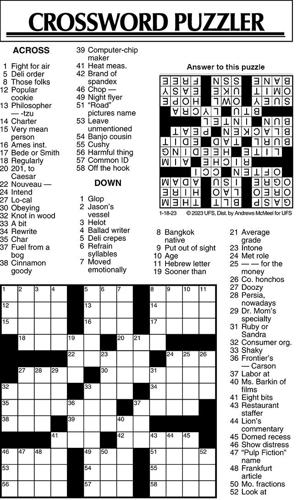 Crossword Puzzle, Advice/Comics for Jan. 18, 2023 | Community ...