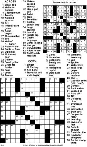 Crossword Puzzle Advice/Comics for December 29 2023 Community