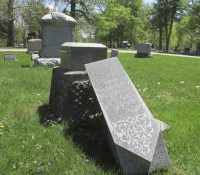 spring hill cemetery markers knocked over local news commercial