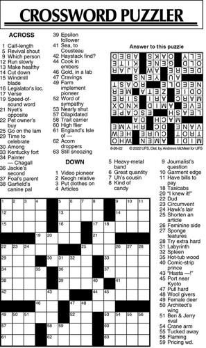 Crossword Puzzle, Advice/Comics for Aug. 26, 2022 | Community ...