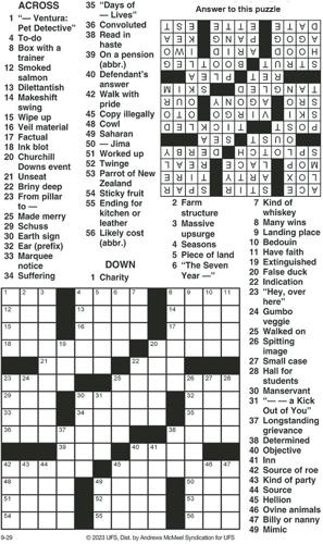 Puzzles: Printable Crossword - Issue: December 9, 2022