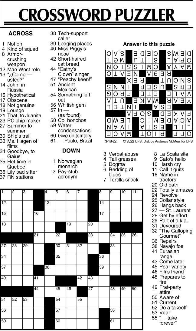 Puzzle 0312 Commercial News Com