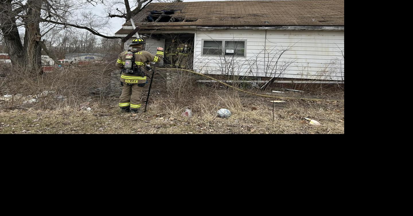 Firefighters battle blaze at abandoned home | Local News | commercial ...