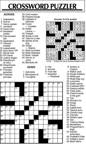Crossword Puzzle Advice Comics For Jan 21 22 Community Commercial News Com