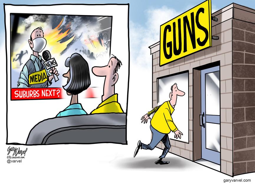 Editorial Cartoon Riots Guns Opinion commercial Editorial Cartoon Riots Guns Opinion commercial