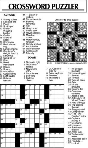 Crossword Puzzle, Advice/Comics for Feb. 8, 2023 | Lifestyles ...