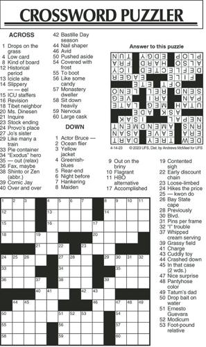 Crossword Puzzle, Advice/Comics for April 14, 2023 ...
