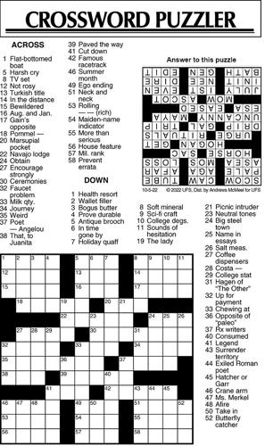 Crossword Puzzle, Advice/Comics for Oct. 5, 2022 | Community ...