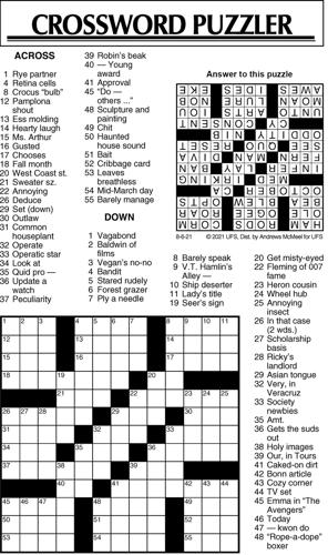 Daily Crossword Puzzle: Wednesday, November 23