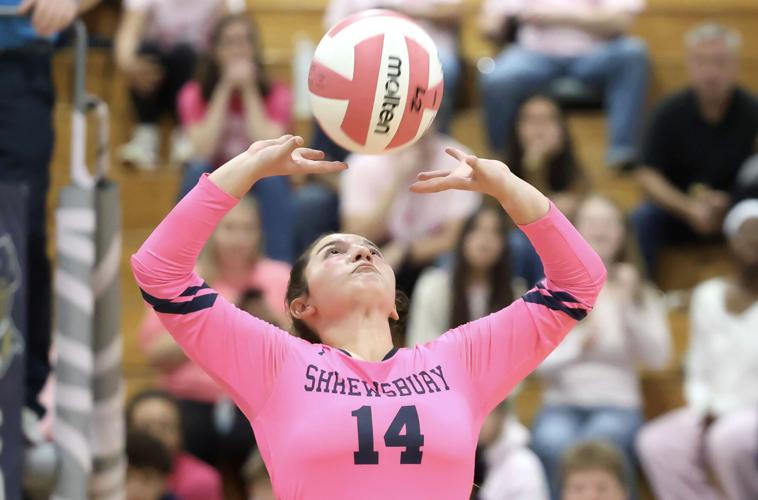 For Coach Pam: In Pink Day win, Shrewsbury volleyball honors breast ...