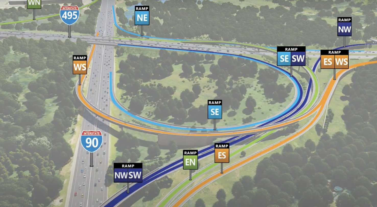 Construction on I-495/I-90 ramp. See the final design | News ...