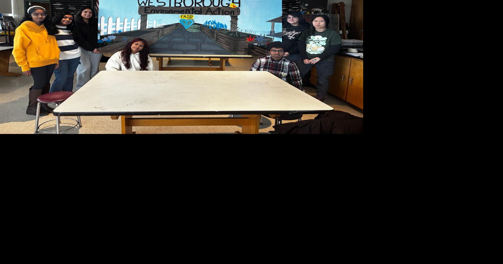 Westborough High School students get ready for Environmental Action Fair