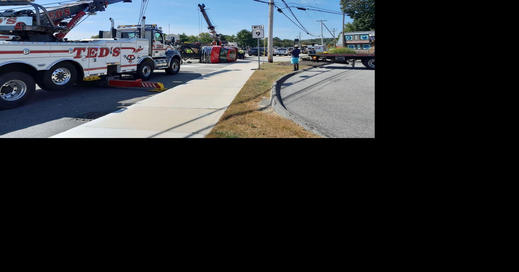 Car carrier rollover causes delays on Route 9 | Police & Fire ...