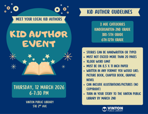 Third Annual Kid Authors Event Coming Soon to VPL
