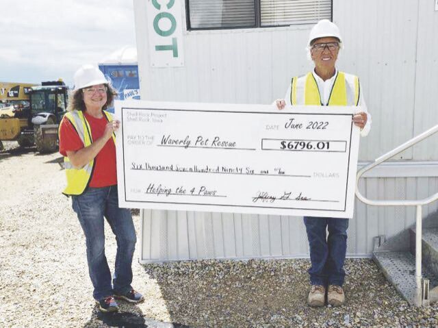 For the love of pets: Shell Rock Soy Processing contractor raises funds for Waverly  Pet Rescue | Waverly Newspapers 