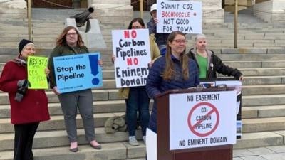 Pipeline protestors