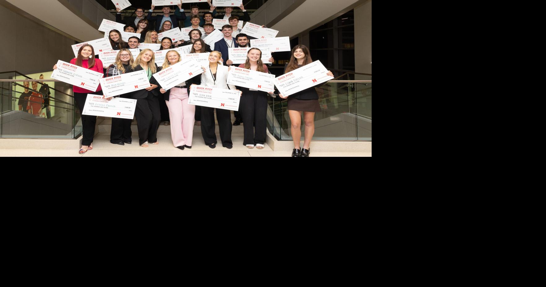 Carson Reznicek of Waverly wins prize in 3-2-1 Quick Pitch competition at Nebraska