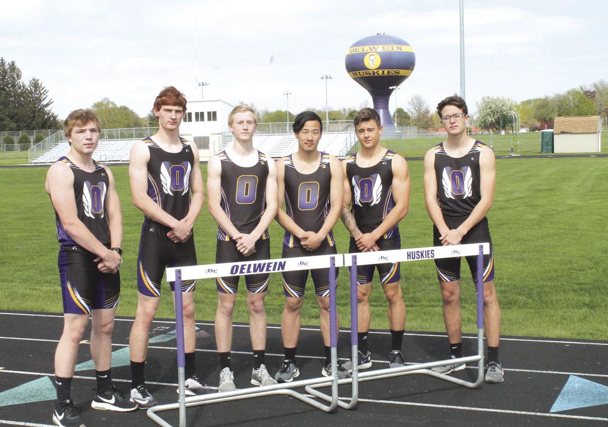 Oelwein shuttle hurdle relay teamS