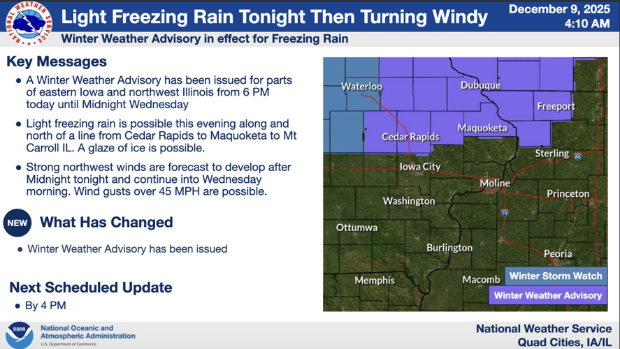 Winter Weather Advisory in Effect for Freezing Rain | Vinton Newspapers ...